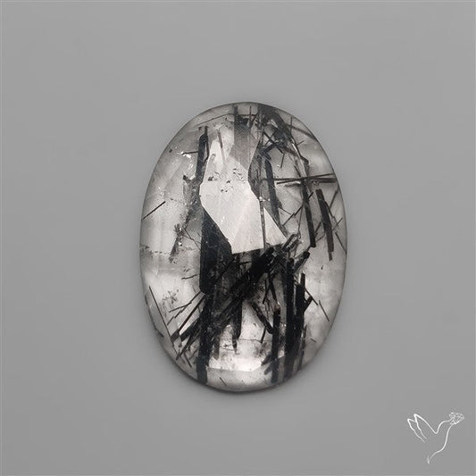 Rose Cut Black Tourmalinated Quartz
