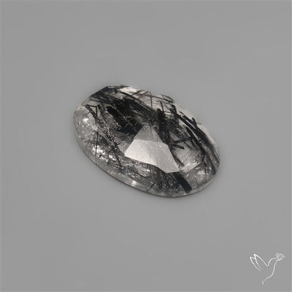 Rose Cut Black Tourmalinated Quartz