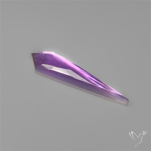 Long Cut Amethyst With Mother Of Pearl Doublet