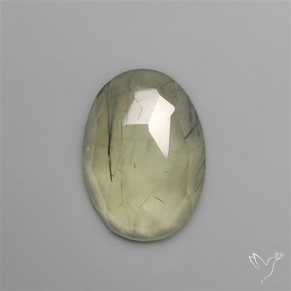 Rose Cut Black Tourmalinated Prehnite