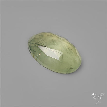 Rose Cut Black Tourmalinated Prehnite
