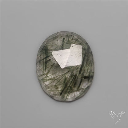 Rose Cut Green Rutilated Quartz