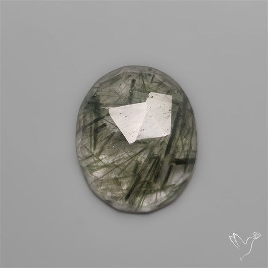 Rose Cut Green Rutilated Quartz