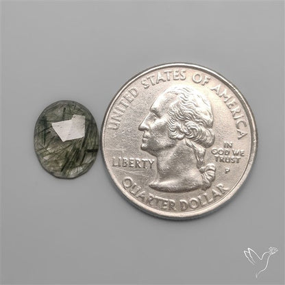 Rose Cut Green Rutilated Quartz