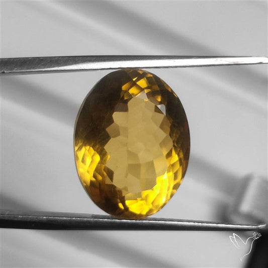 Faceted Deep Honey Quartz
