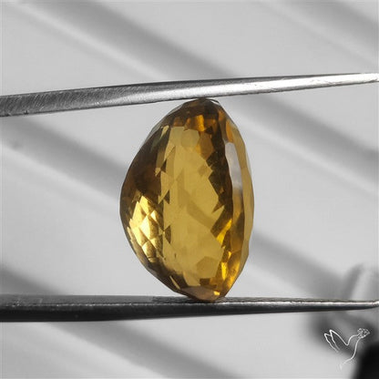 Faceted Deep Honey Quartz