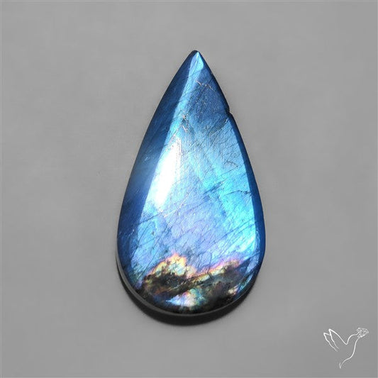 Electric Blue Spectrolite Cabochon from Finland