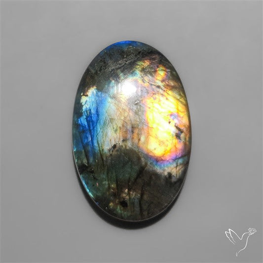Rainbow Spectrolite Cabochon from Finland