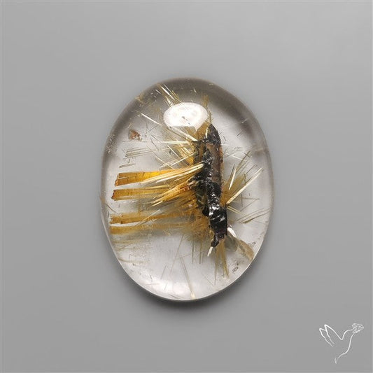 Star Golden Rutilated Quartz Cabochon