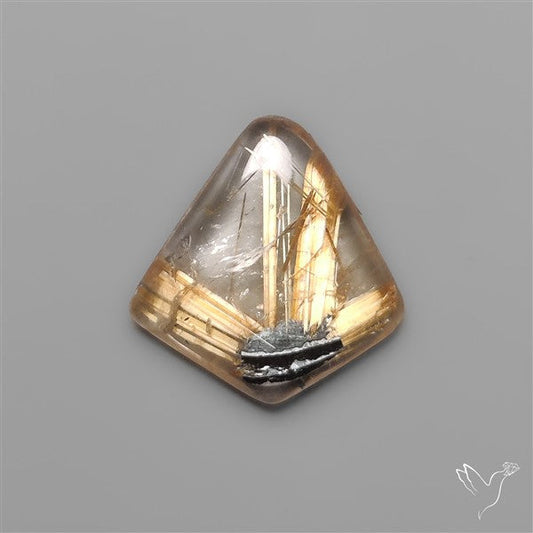 Star Golden Rutilated Quartz Cabochon
