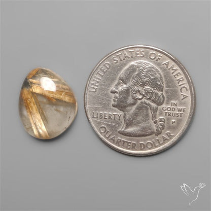 Star Golden Rutilated Quartz Cabochon