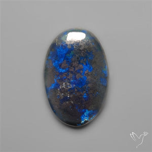 Azurite with Hematite Cabochon