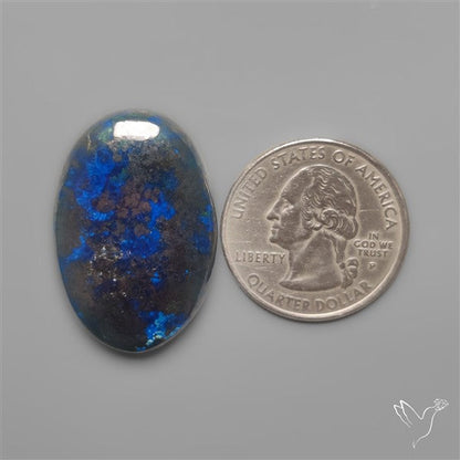Azurite with Hematite Cabochon