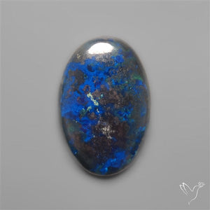 Azurite with Hematite Cabochon