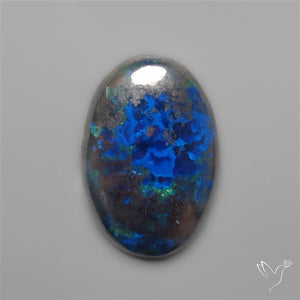 Azurite with Hematite Cabochon