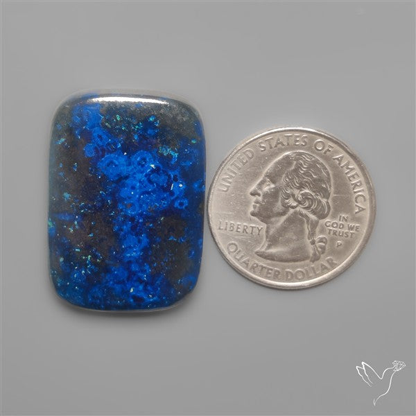 Azurite with Hematite Cabochon