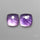 Honeycomb Cut Amethyst With Mother Of Pearl Doublets Pair