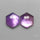 Honeycomb Cut Amethyst With Mother Of Pearl Doublets Pair