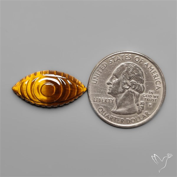 Tiger Eye Evil Eye Carving