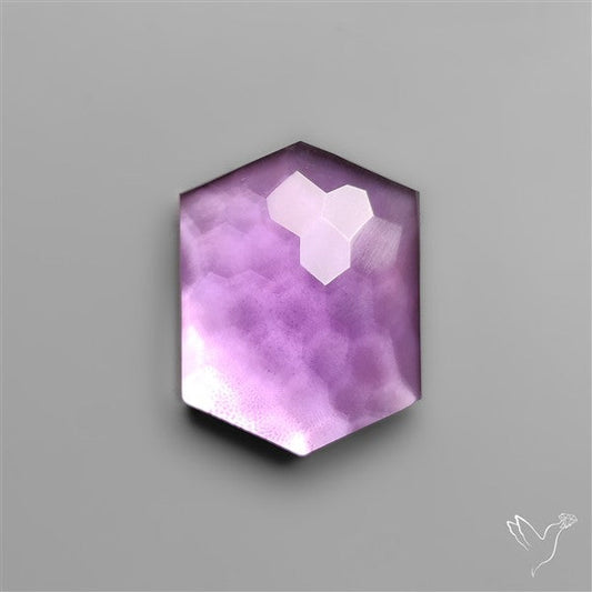 Honeycomb Cut Amethyst With Mother Of Pearl Doublet