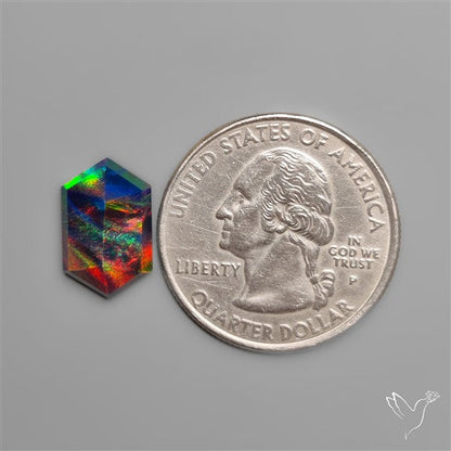 Step Cut Solid Aurora Opal