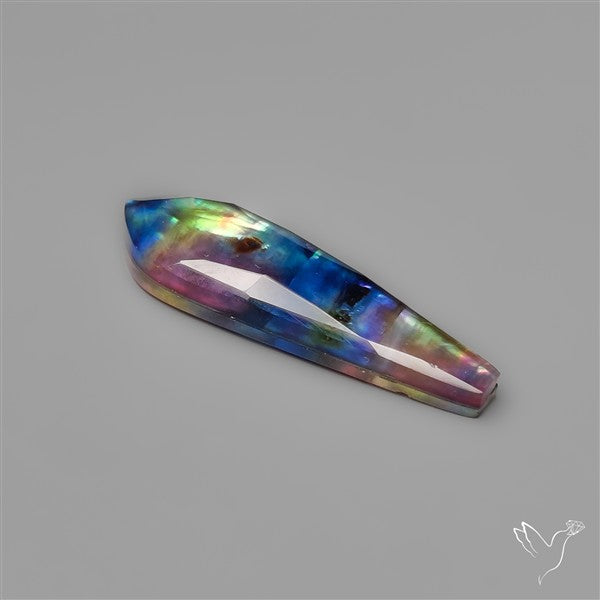 Long Rose Cut Dichroic Glass Doublet