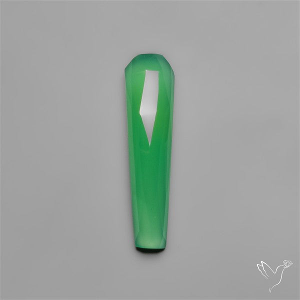 Long Rose Cut Gemmy Chrysoprase Chalcedony