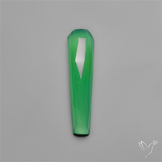 Long Rose Cut Gemmy Chrysoprase Chalcedony