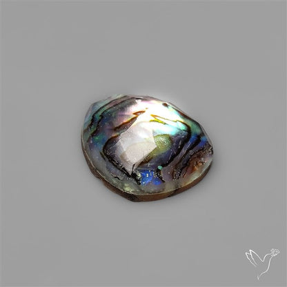 Rose Cut Himalayan Quartz With Abalone Shell Doublet