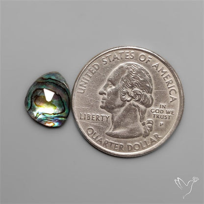Rose Cut Himalayan Quartz With Abalone Shell Doublet