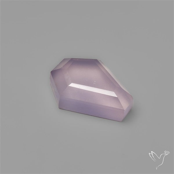Step Cut Lavender Chalcedony Coffin