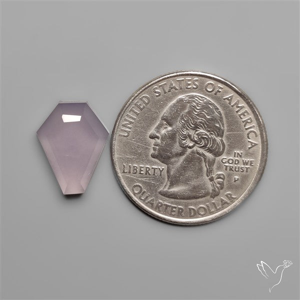 Step Cut Lavender Chalcedony Coffin
