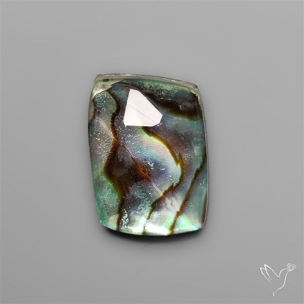 Rose Cut Himalayan Quartz With Abalone Shell Doublet