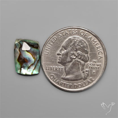 Rose Cut Himalayan Quartz With Abalone Shell Doublet