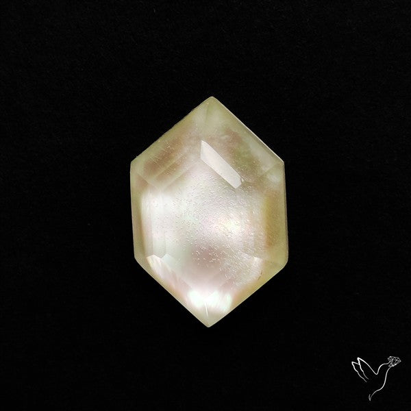 Step Cut Himalayan Quartz With Mother Of Pearl Doublet