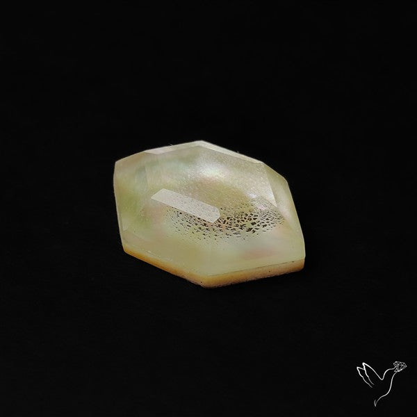 Step Cut Himalayan Quartz With Mother Of Pearl Doublet