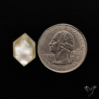 Step Cut Himalayan Quartz With Mother Of Pearl Doublet