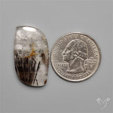 Cacoxenite In Quartz Cabochon