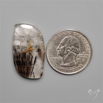 Cacoxenite In Quartz Cabochon
