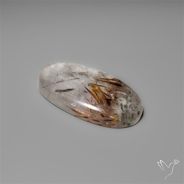 Cacoxenite In Quartz Cabochon