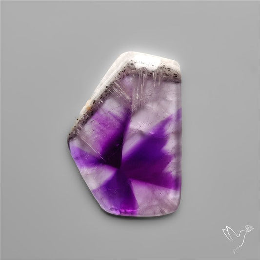 Trapiche Phantom Amethyst Slice Cabochon