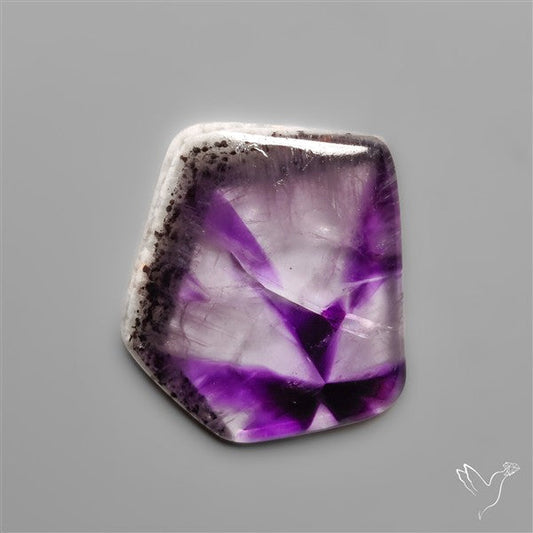 Trapiche Phantom Amethyst Slice Cabochon
