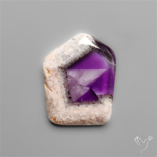 Trapiche Phantom Amethyst Slice Cabochon