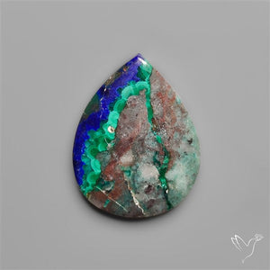 Azurite Malachite with Cuprite Cabochon
