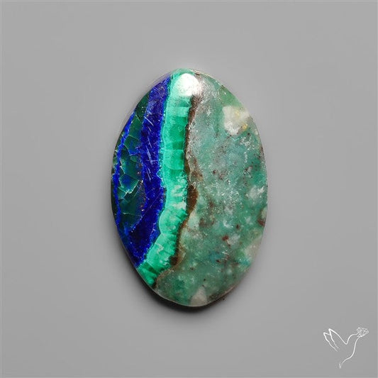 Azurite Malachite with Cuprite Cabochon