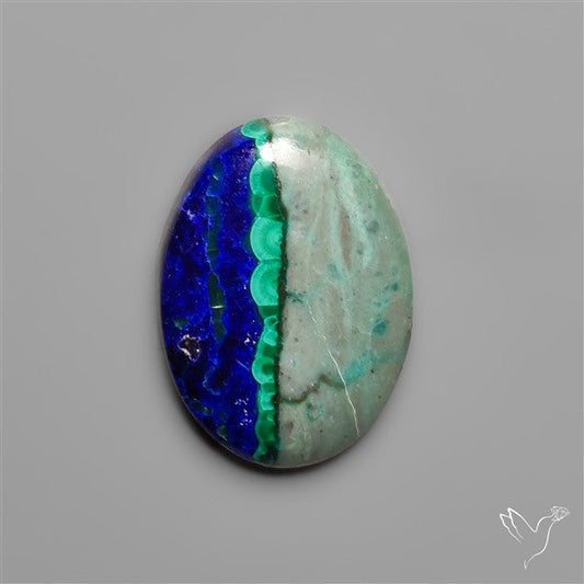 Azurite Malachite with Cuprite Cabochon