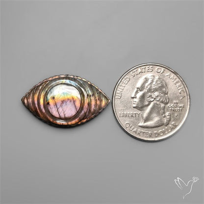 Spectrolite Evil Eye Carving