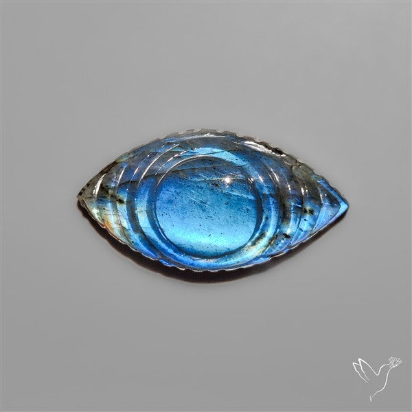 Sky Blue Labradorite Evil Eye Carving