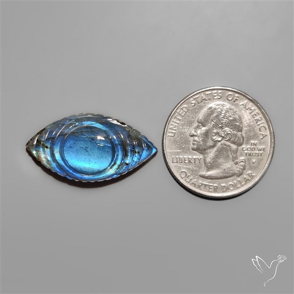 Sky Blue Labradorite Evil Eye Carving