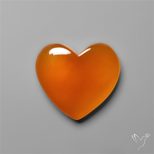 Carnelian Agate Heart Carving